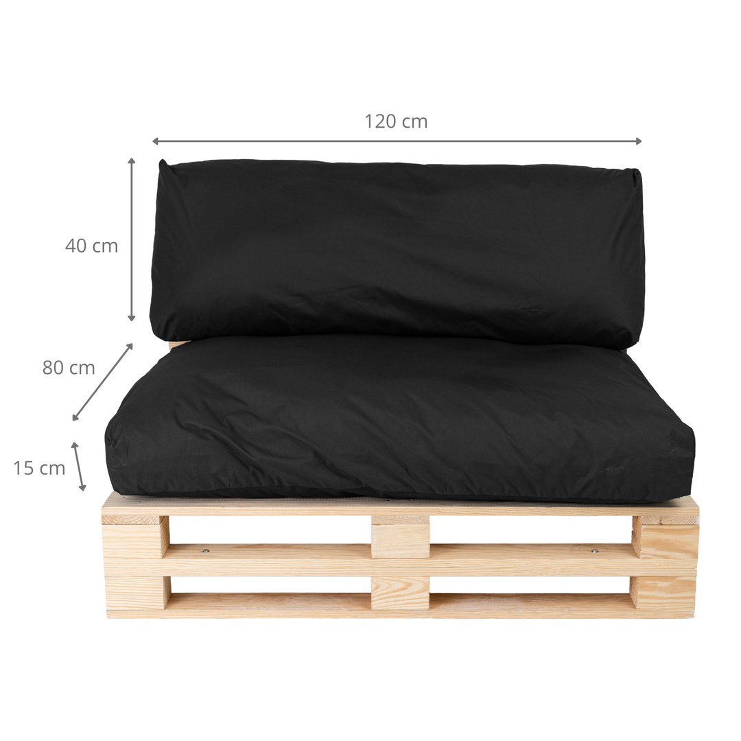 Waterafstotende palletkussens met afneembare hoes - SET