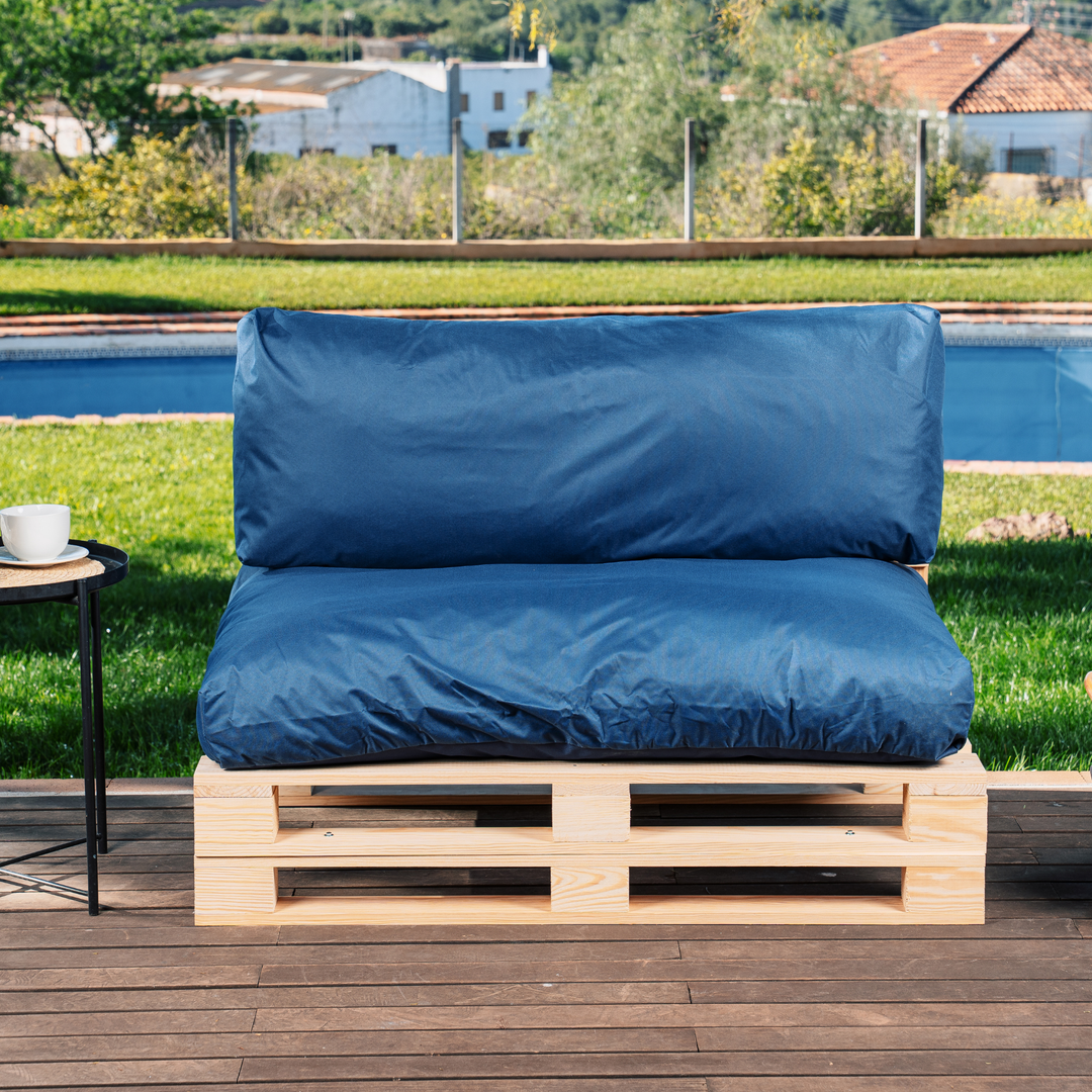 Waterafstotende palletkussens met afneembare hoes - SET