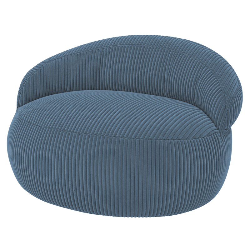 Pouf XXL Déhoussable En Velours Côtelé