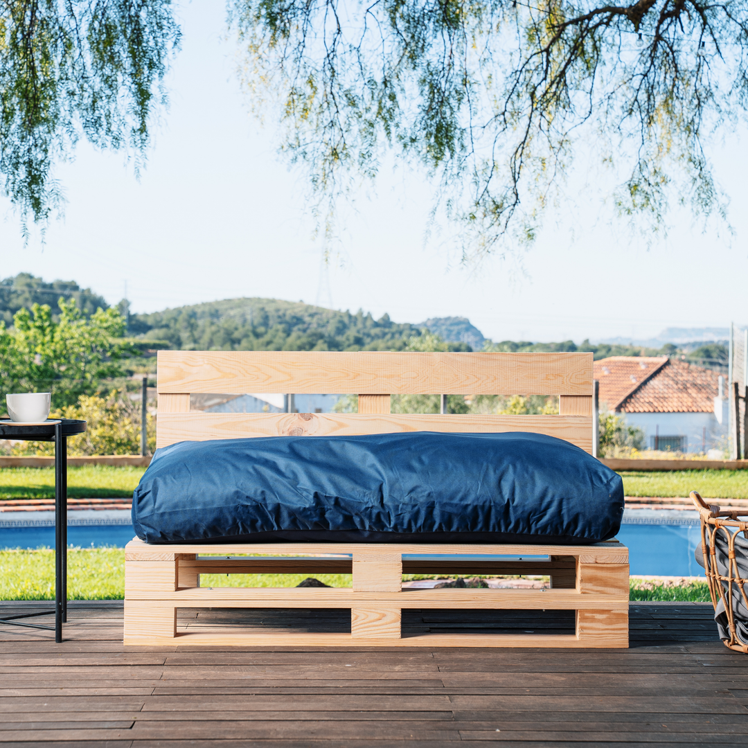Waterafstotend palletkussen met afneembare hoes - Zitting 120x80 cm