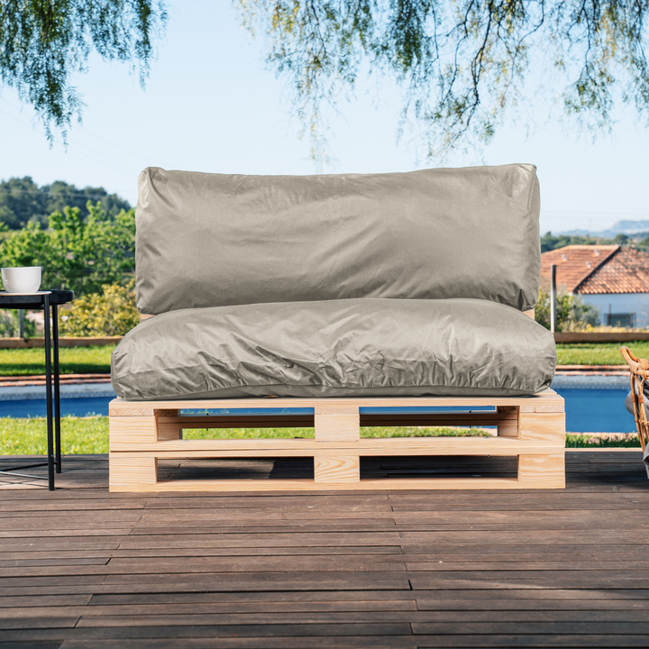 Waterafstotende palletkussens met afneembare hoes - SET
