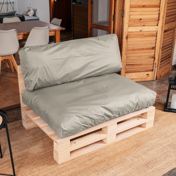 Waterafstotende palletkussens met afneembare hoes - SET