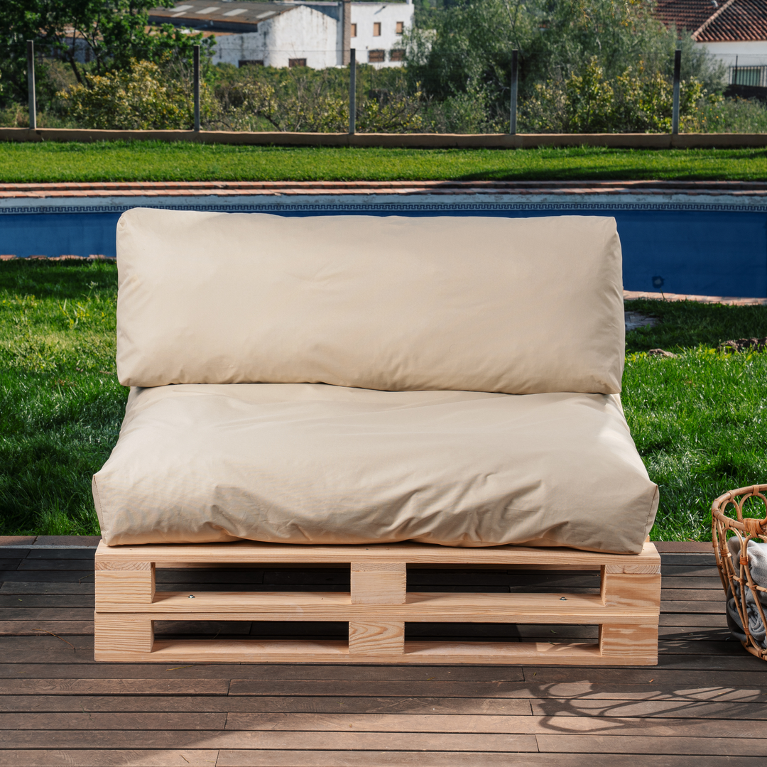 Waterafstotende palletkussens met afneembare hoes - SET