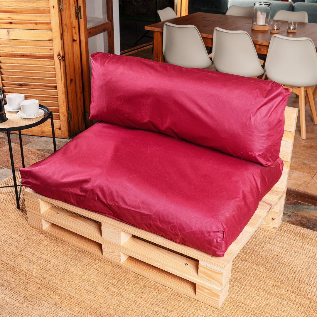 Waterafstotende palletkussens met afneembare hoes - SET