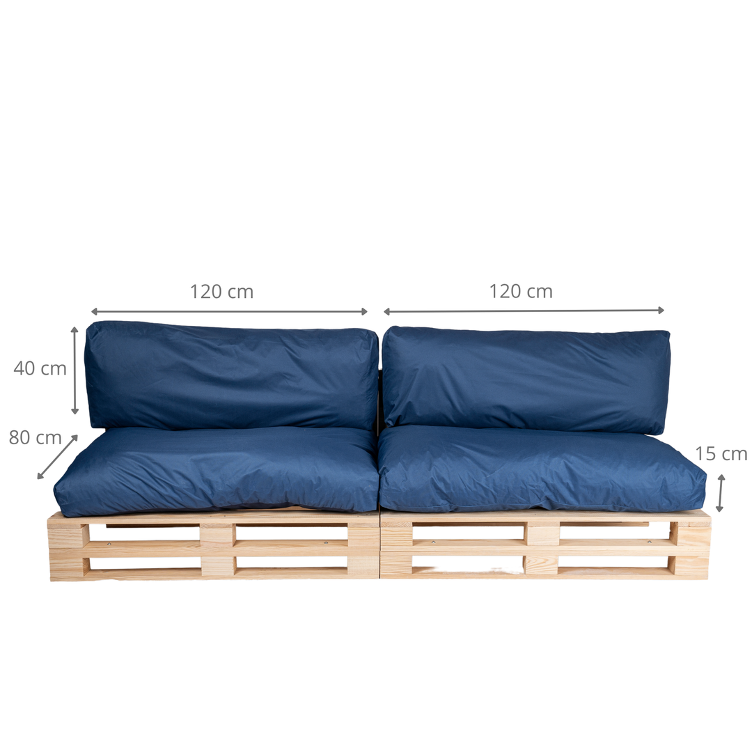 Waterdichte afneembare palletkussens - SET VAN 2