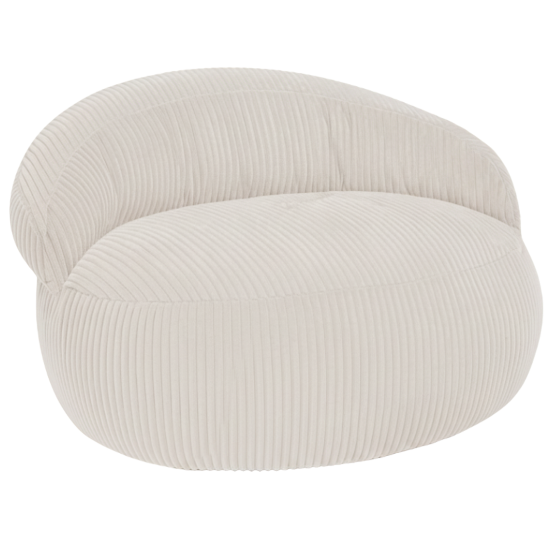 Pouf XXL en velours côtelé, vue de face
