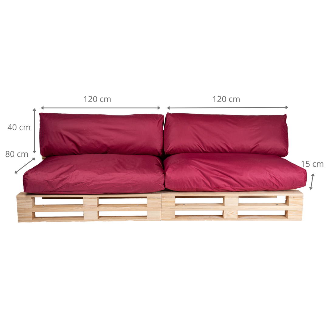 Waterdichte afneembare palletkussens - SET VAN 2