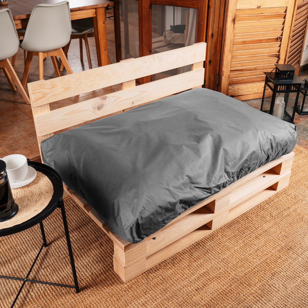 Waterafstotend palletkussen met afneembare hoes - Zitting 120x80 cm