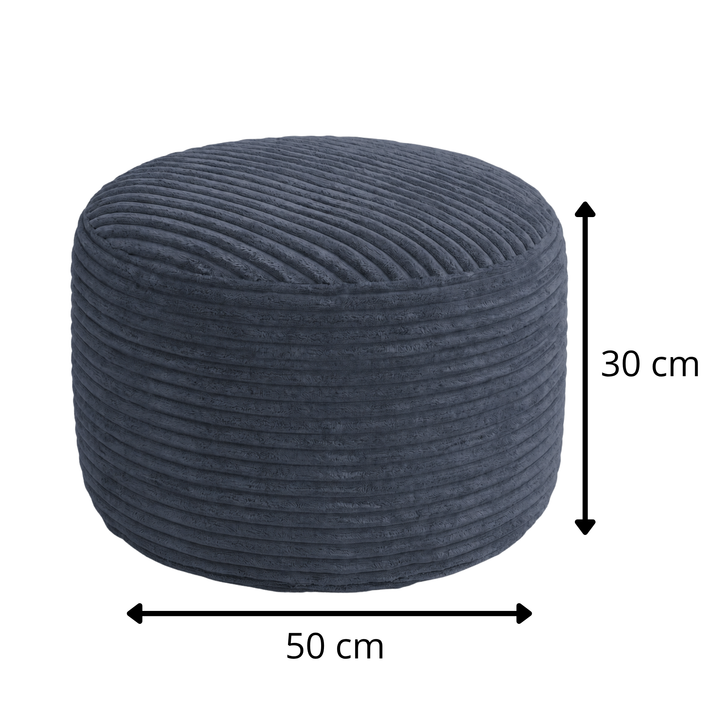 Voetensteun met afneembare hoes van corduroy - 50 x 30 cm