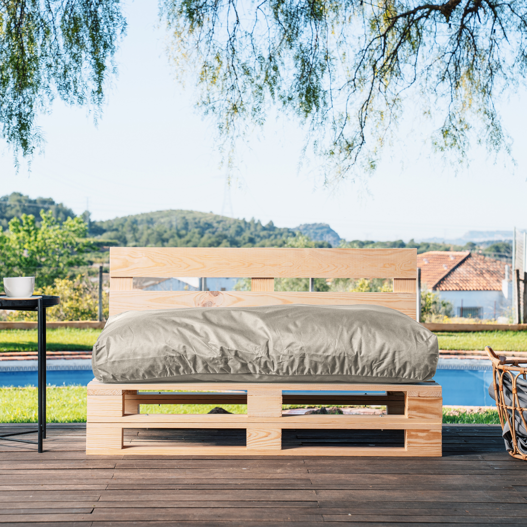 Waterafstotend palletkussen met afneembare hoes - Zitting 120x80 cm