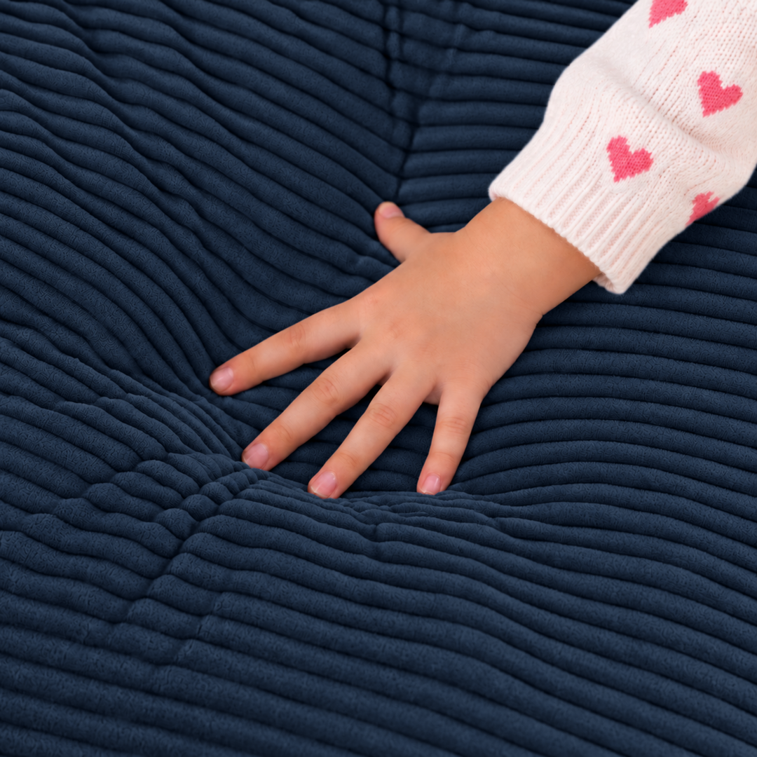 Pouf fauteuil enfant Velours Côtelé - 70x70 cm