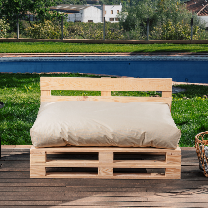 Waterafstotend palletkussen met afneembare hoes - Zitting 120x80 cm