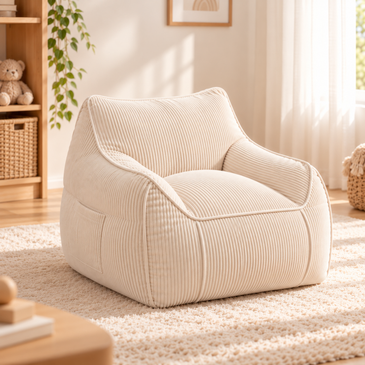 Pouf fauteuil enfant Velours Côtelé - 70x70 cm