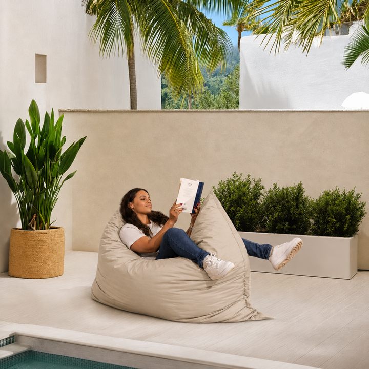 Housse Pouf Extérieur Imperméable Anti-UV - 140x180 Cm