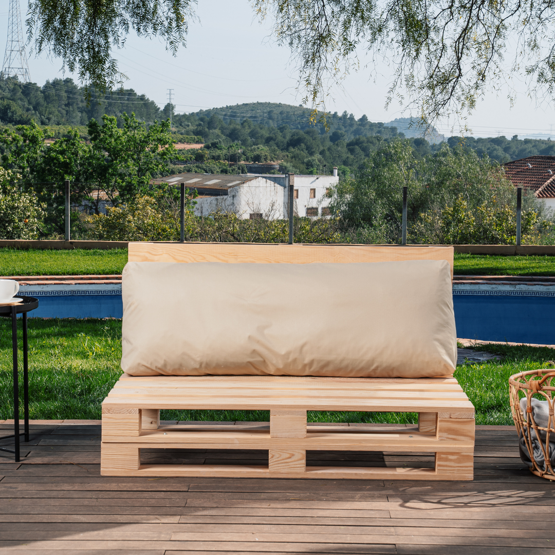 Waterdicht afritsbaar palletkussen - Rugleuning 120x40 cm