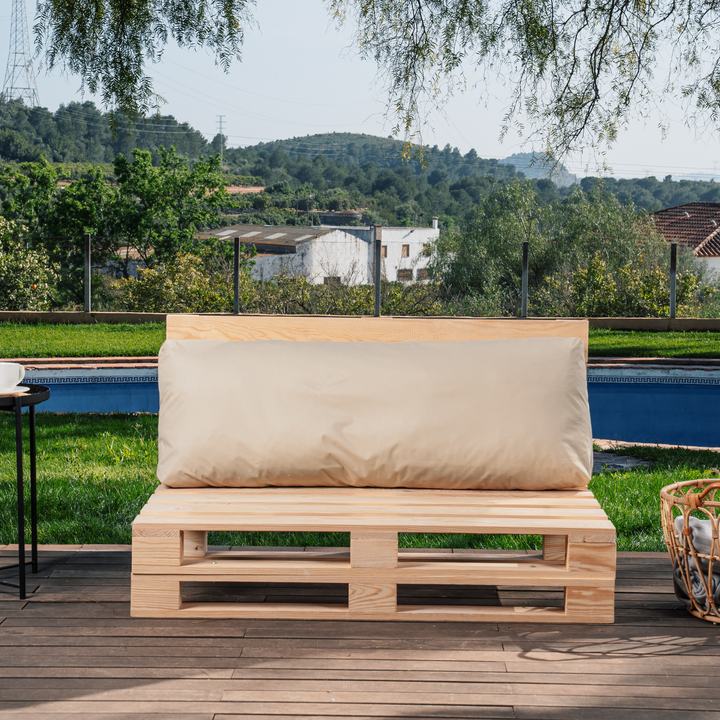 Waterdicht afritsbaar palletkussen - Rugleuning 120x40 cm
