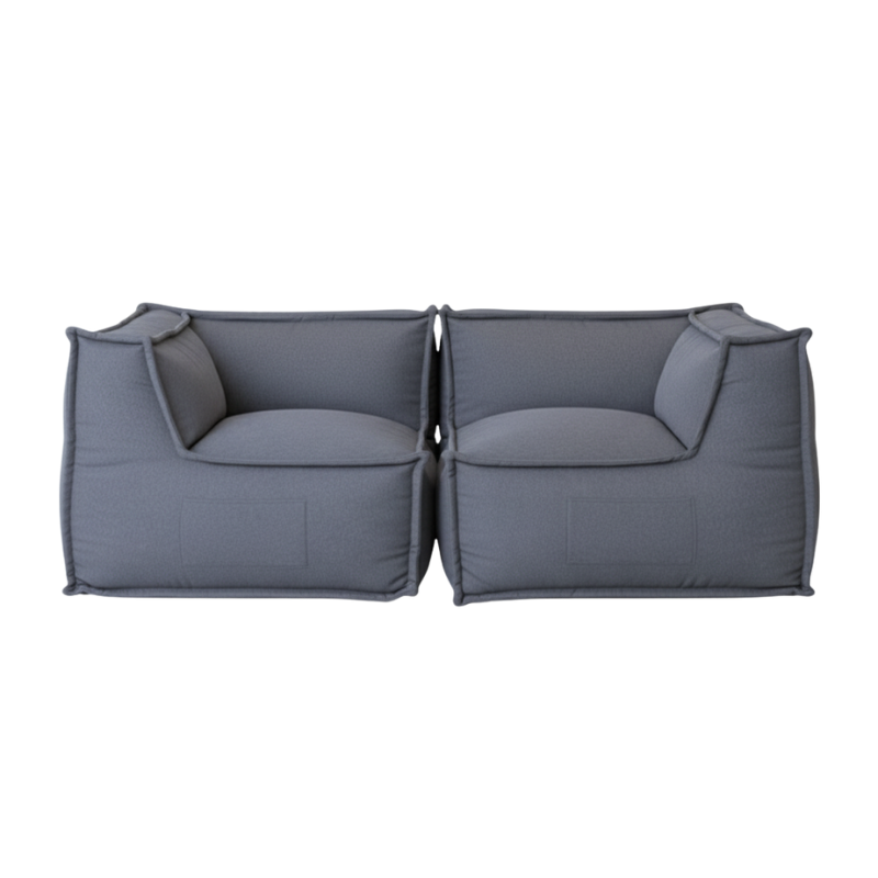 Modulaire 2-zitsbank - Linnenlook - 90x180 cm