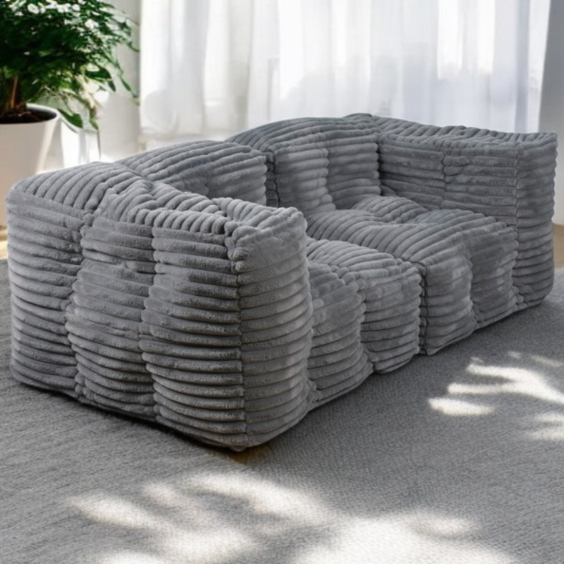 Modulaire Bank Ribfluweel - 90x180 Cm