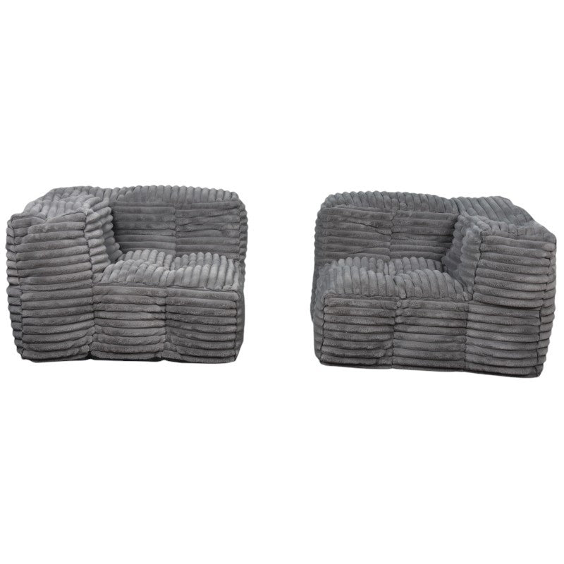Modulaire Bank Ribfluweel - 90x180 Cm