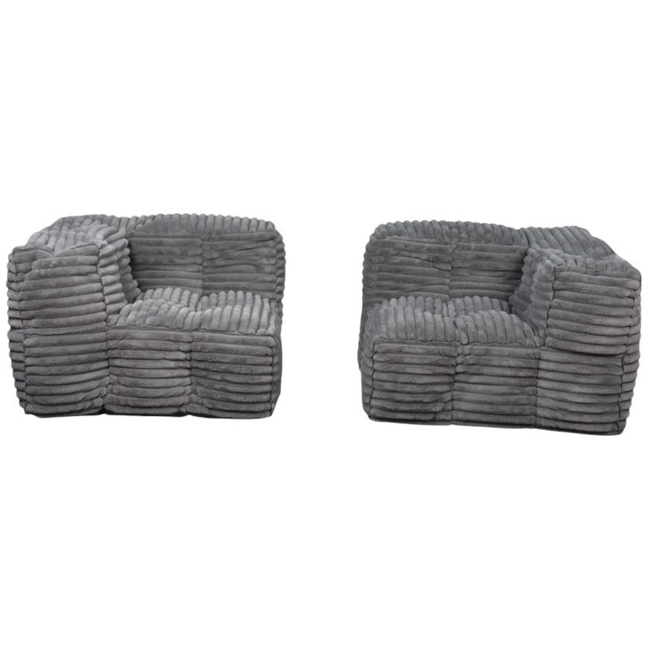 Modulaire Bank Ribfluweel - 90x180 Cm