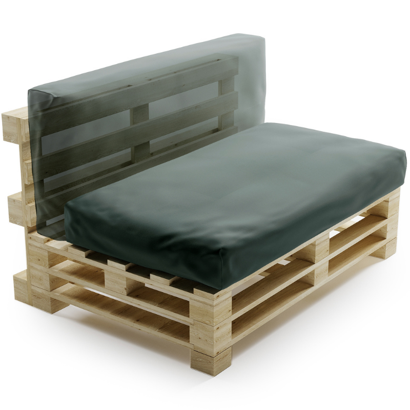 Waterafstotend palletkussen met afneembare hoes - 120x60 cm