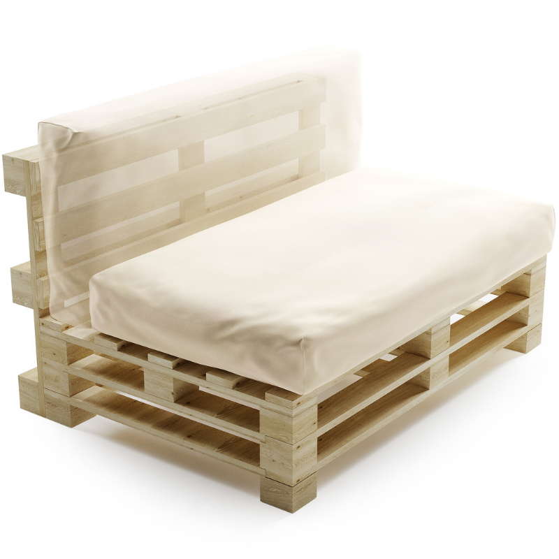 Waterafstotend palletkussen met afneembare hoes - 120x60 cm