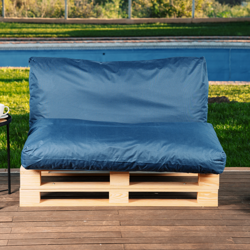 Waterafstotend palletkussen met afneembare hoes - 120x60 cm