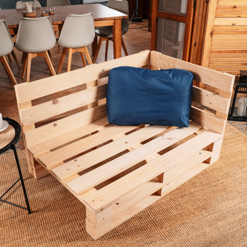 Waterafstotend afneembaar palletkussen - Hoek 60x40 cm