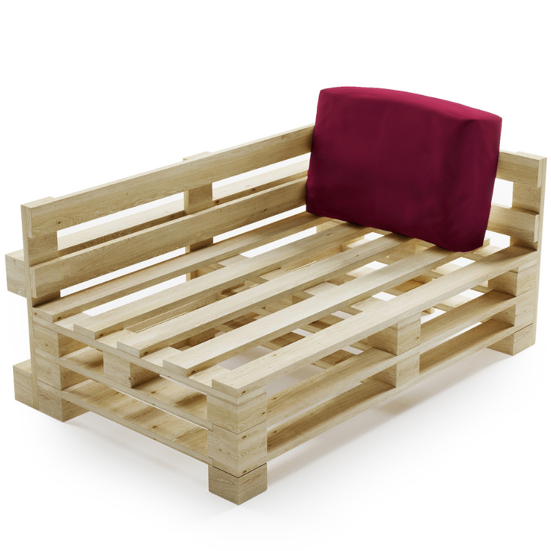 Waterafstotend afneembaar palletkussen - Hoek 60x40 cm