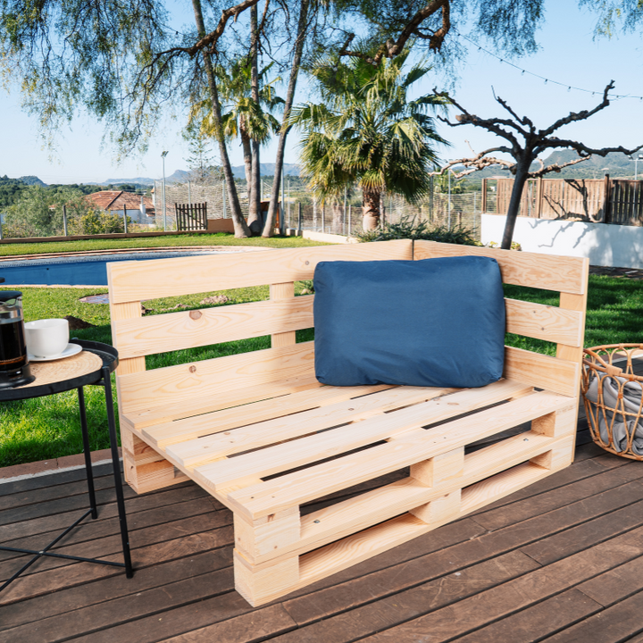 Waterafstotend afneembaar palletkussen - Hoek 60x40 cm