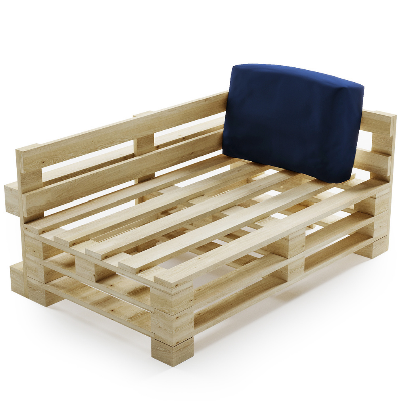 Waterafstotend afneembaar palletkussen - Hoek 60x40 cm