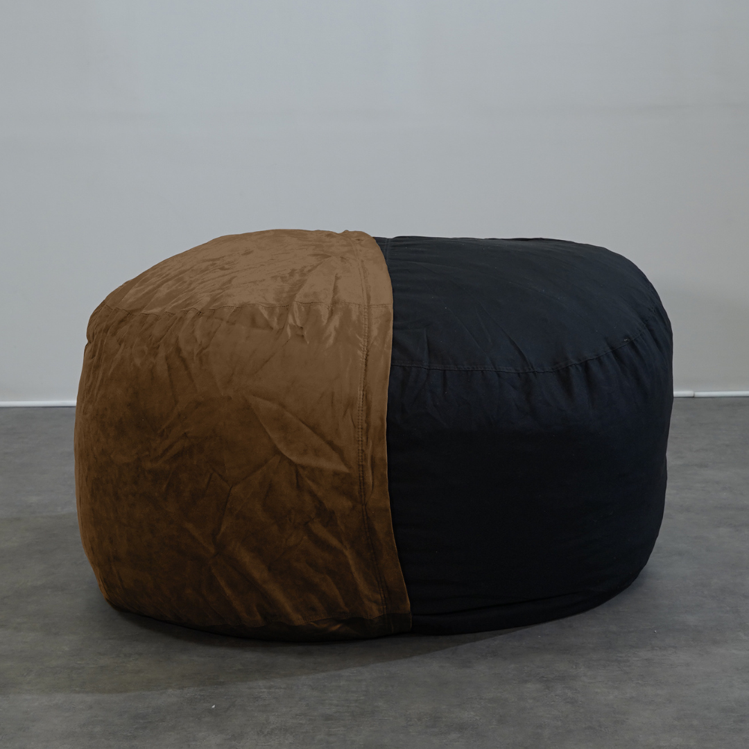 Alleen Hoes Gigantische Poef Microsuède - 120 Cm - Banabag