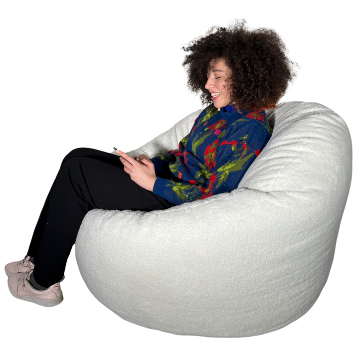 Bouclé poef - 100 cm
