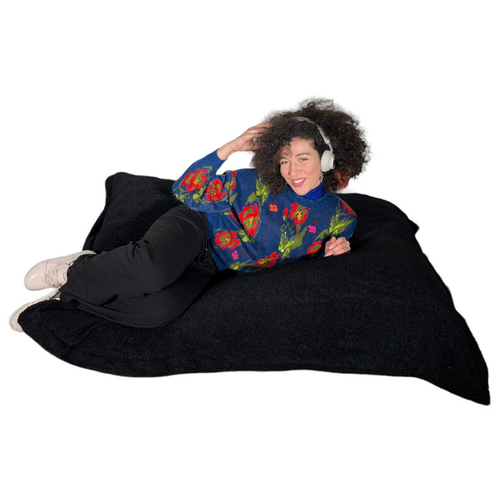 Afneembare Bouclé Poef - 140x180 Cm