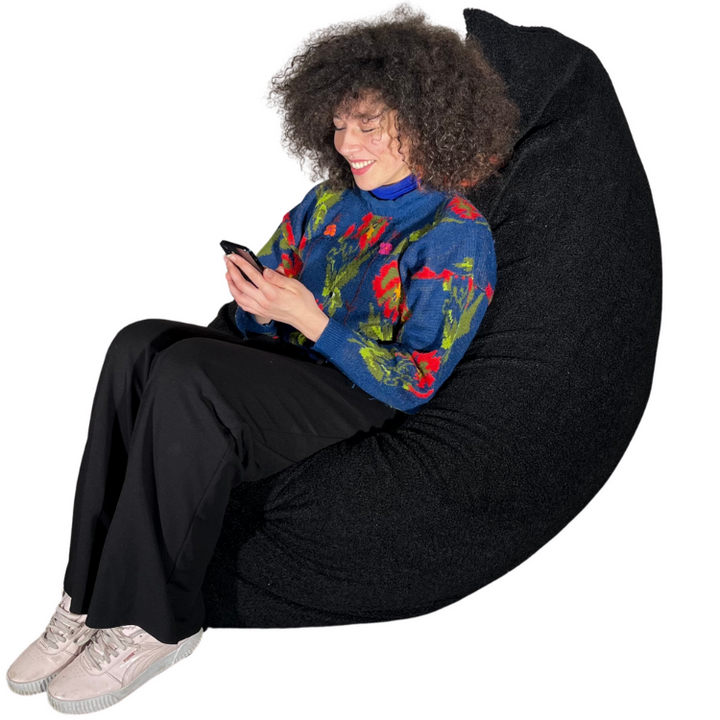 Afneembare Bouclé Poef - 140x180 Cm