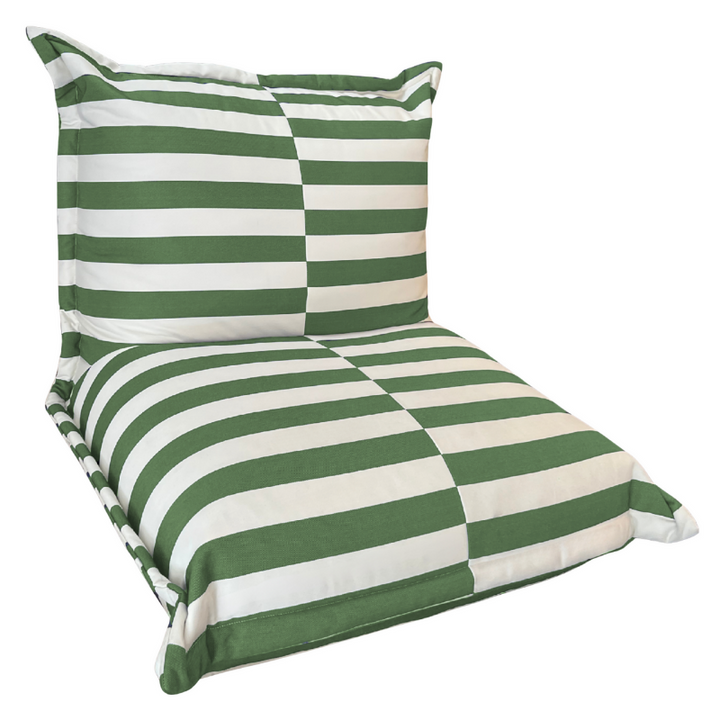 Outdoor Poef Strepen - 85x85x75 Cm