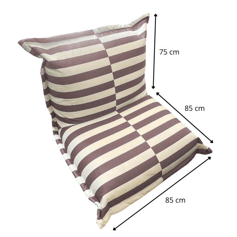 Outdoor Poef Strepen - 85x85x75 Cm