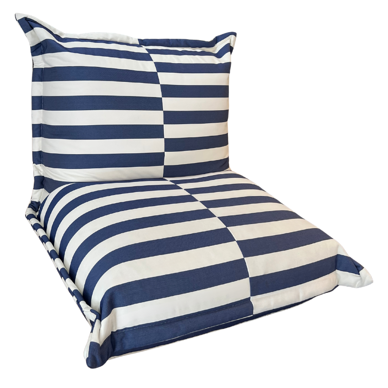 Outdoor Poef Strepen - 85x85x75 Cm
