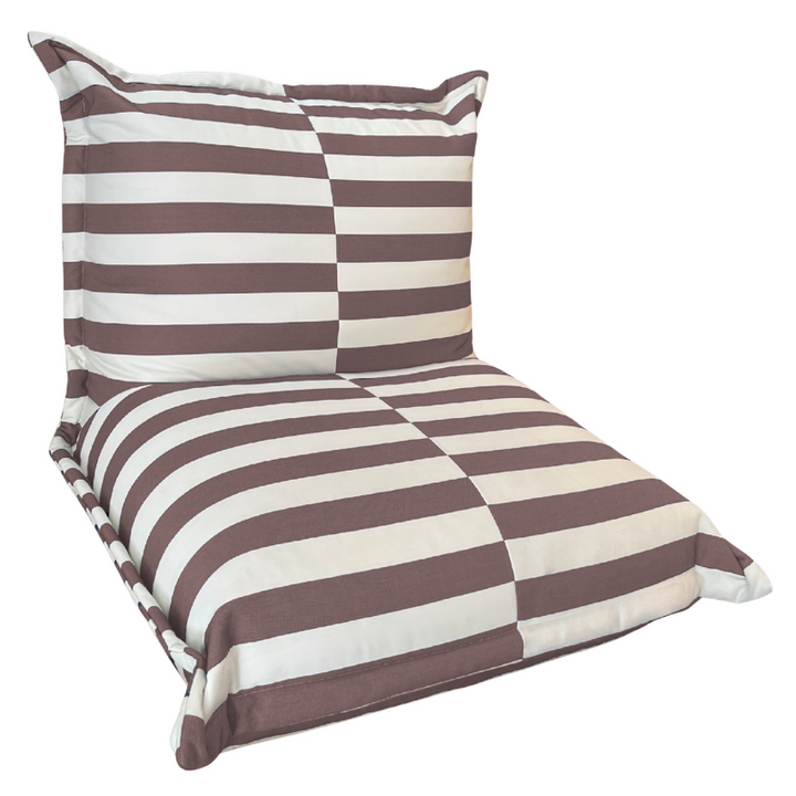 Outdoor Poef Strepen - 85x85x75 Cm