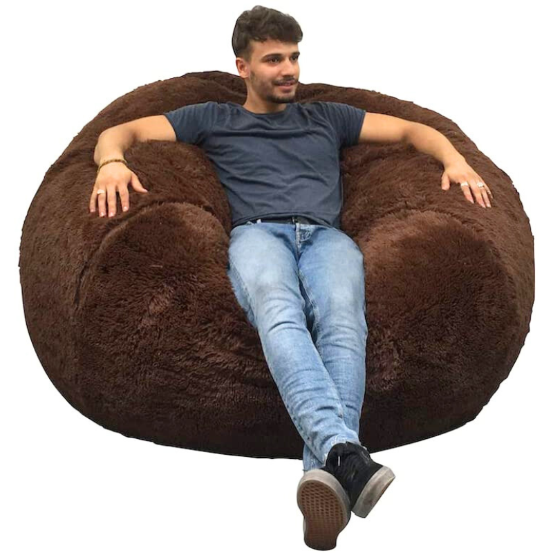 Reuzenpoef van imitatiebont - 140 cm - Banabag