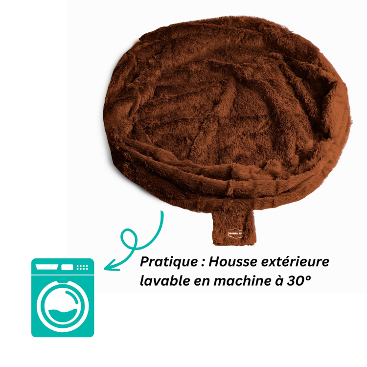 Reuzenpoef van imitatiebont - 140 cm - Banabag