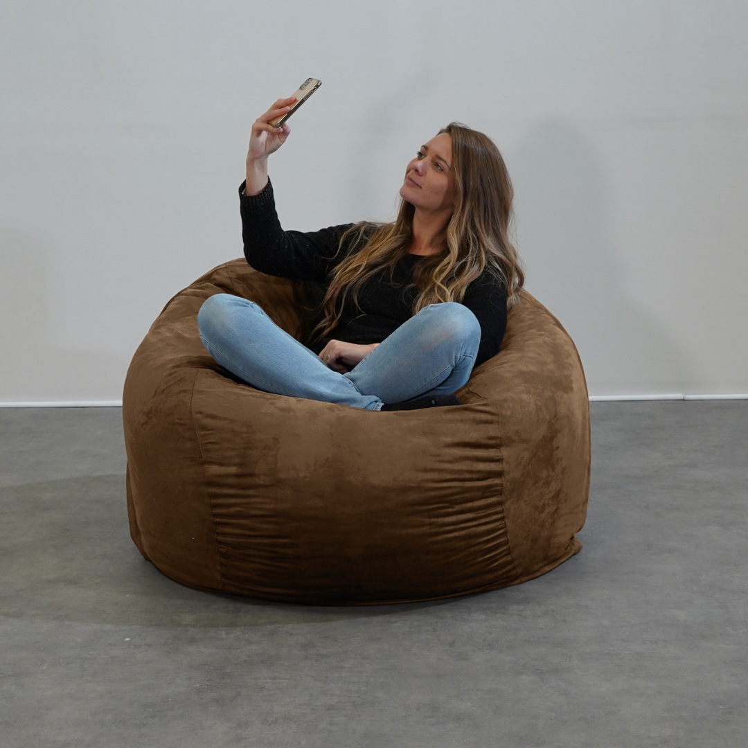 Pouf Géant Microsuède - 120 Cm - Banabag