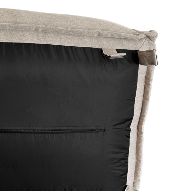 Hocker/Lounge-element voor modulaire bank - Linnenlook - 80x60x38 cm
